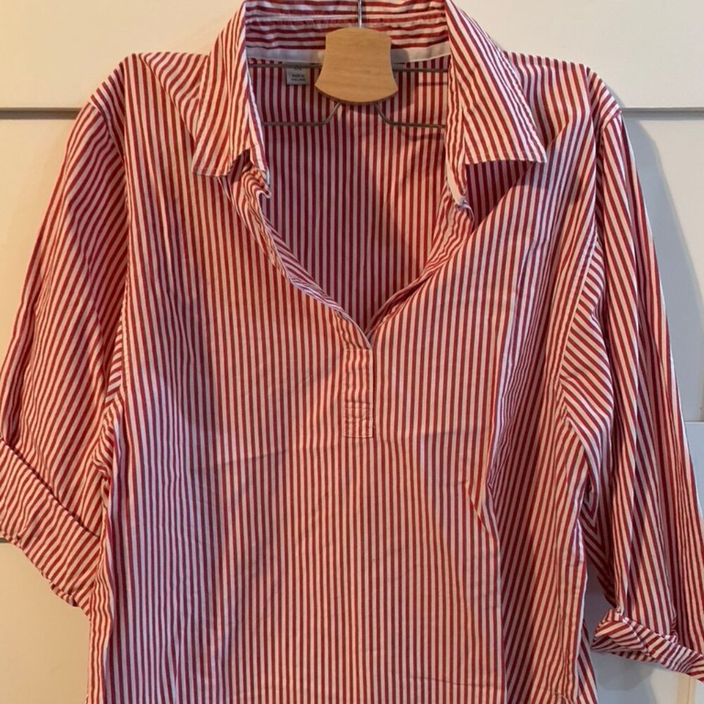Cutter & Buck Red Stripped Shirt